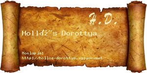 Hollós Dorottya névjegykártya